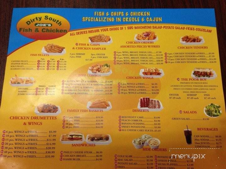 Dirty South Joe's Fish and Chicken - Oakland, CA menu_pic