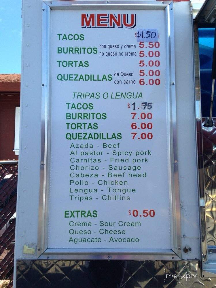 Mi Grullense Taco Truck - Oakland, CA menu_pic