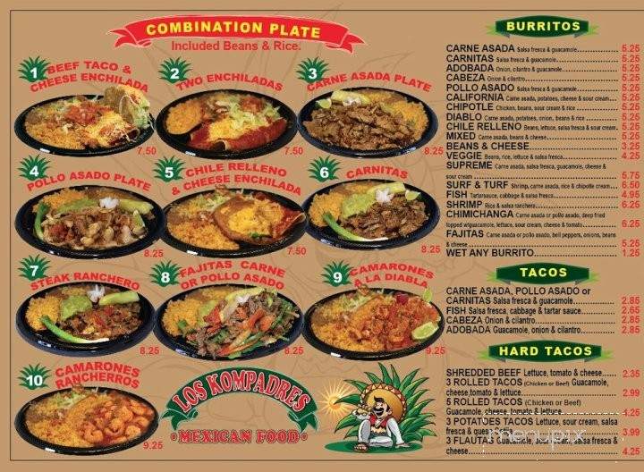 Los Kompadres Mexican Food - Oceanside, CA menu_pic