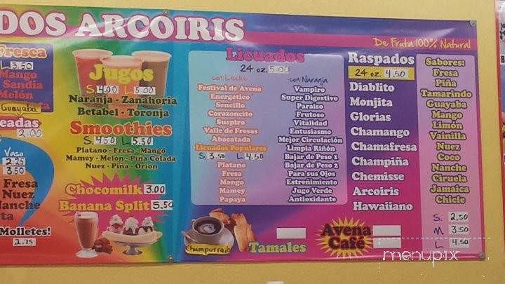 Raspados Arcoiris - Ontario, CA menu_pic