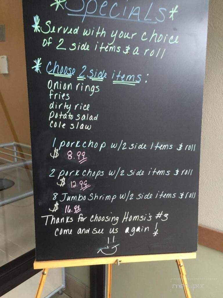 Homsi's #3 - Orange, TX menu_pic