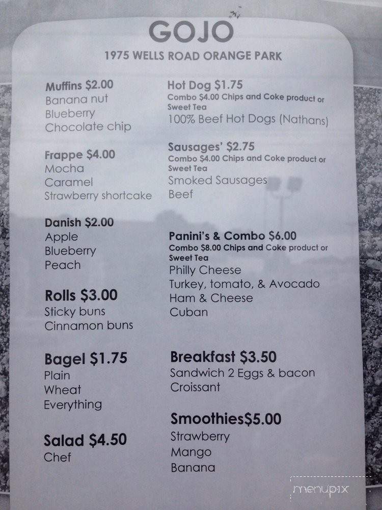 Gojo Coffee House - Orange Park, FL menu_pic