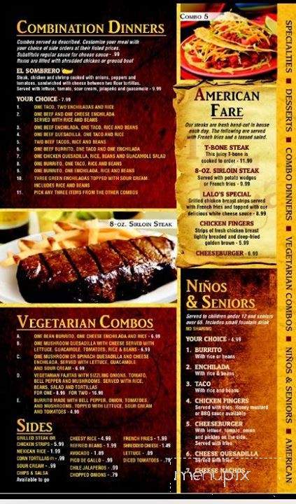 Mi Casa Mexican Restaurant - Ossian, IN menu_pic