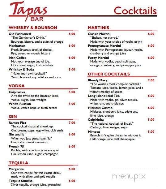 Tapas Bar - Oxford, MS menu_pic