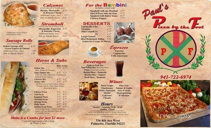 /380333896/Paul-s-Pizza-By-the-Foot-Palmetto-FL - Palmetto, FL