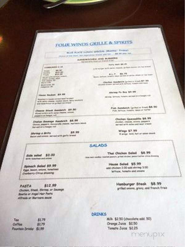 Four Winds Grille & Spirits - Panama City, FL menu_pic