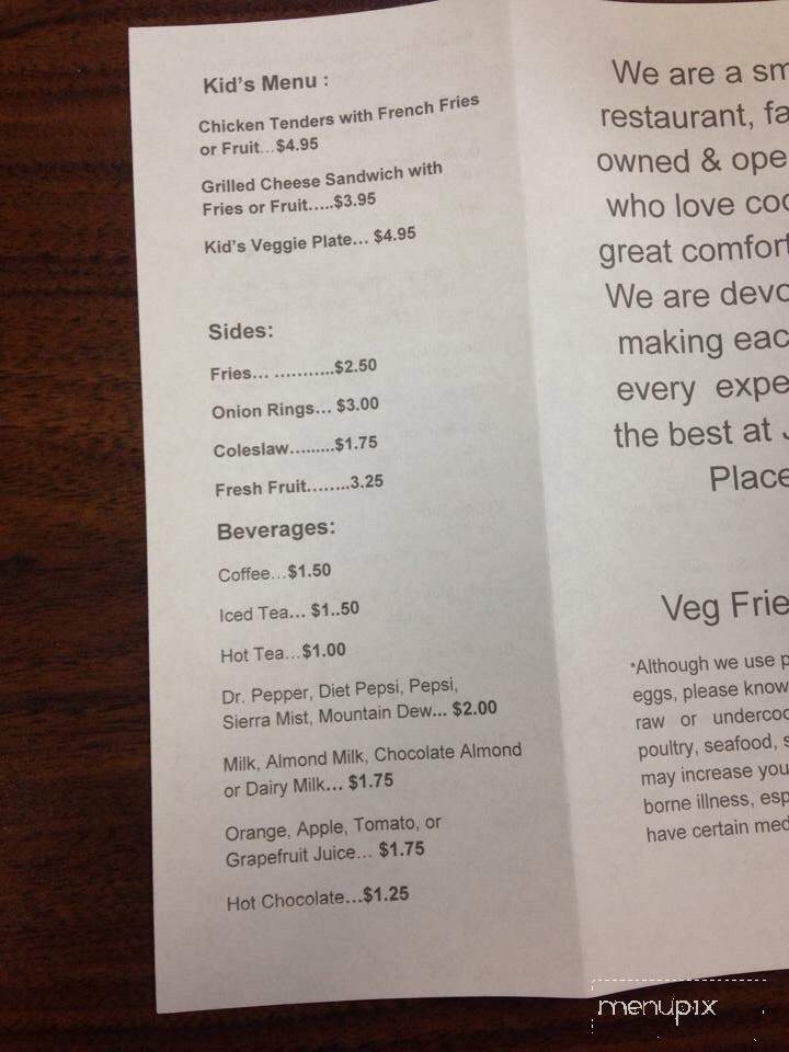Jesse's Place - Panama City, FL menu_pic