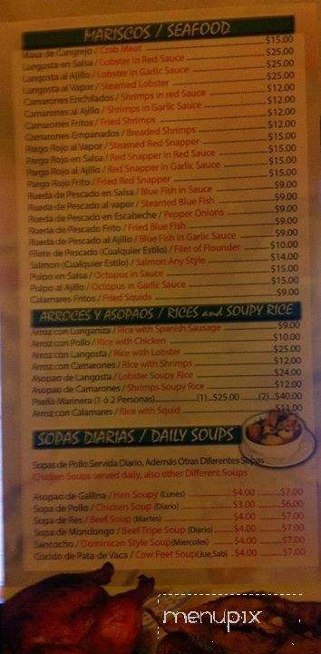 El Provocon Restaurant - Paterson, NJ menu_pic