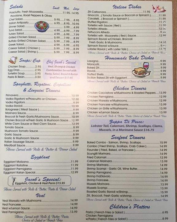 Jacobs Pizza & Italian Cuisine - Paulsboro, NJ menu_pic