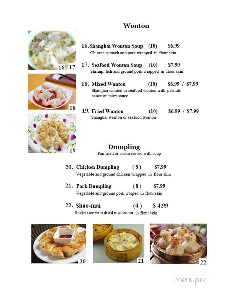 Shanghai Kitchen - Peachtree City, GA menu_pic