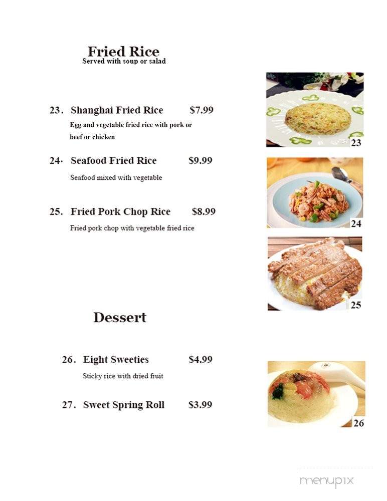 Shanghai Kitchen - Peachtree City, GA menu_pic