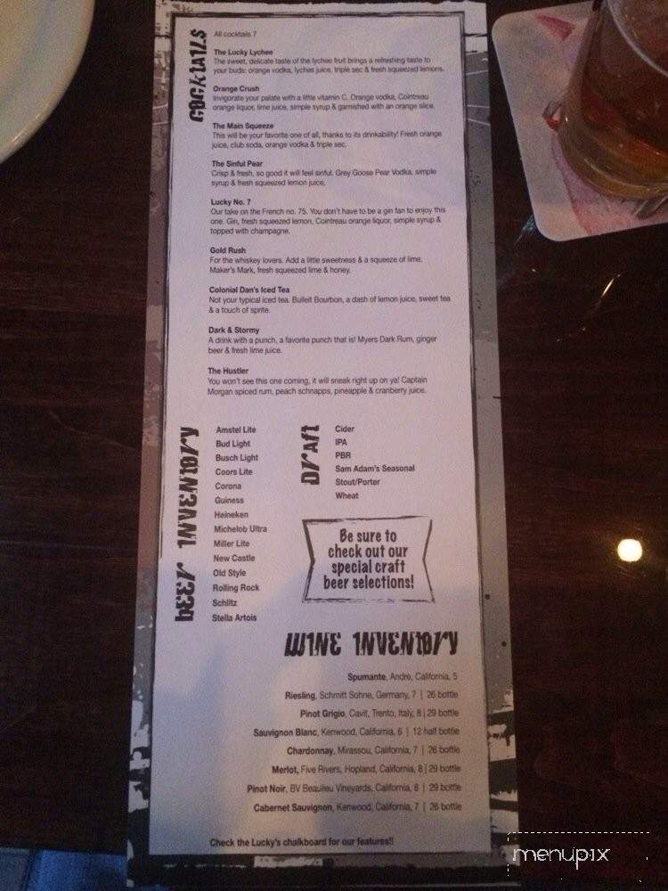 Lucky's Modern Dive - Peoria Heights, IL menu_pic