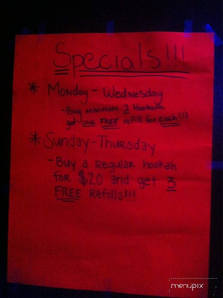 Narah Hookah Lounge - Perris, CA menu_pic