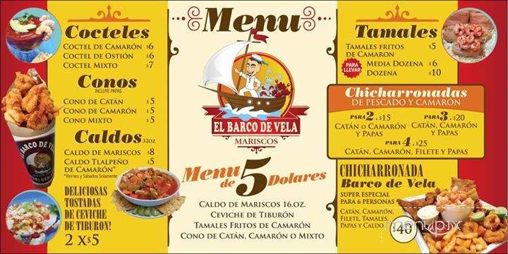 El Barco de Vela Mariscos & More Seafood Restaurant - Pharr, TX menu_pic