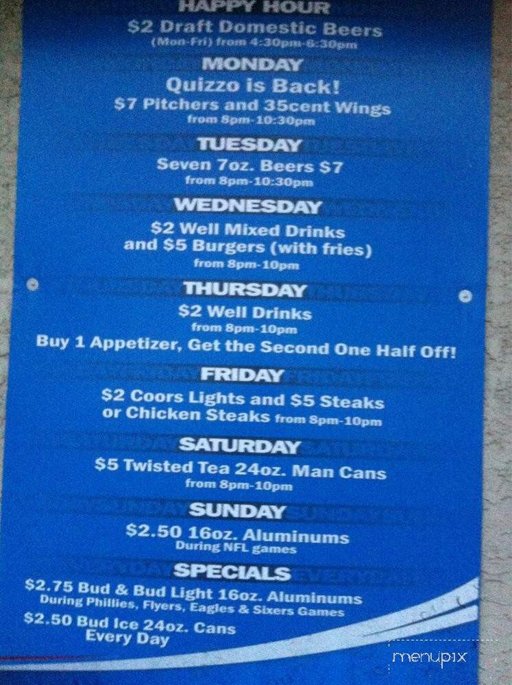 Cranky Joe's - Philadelphia, PA menu_pic