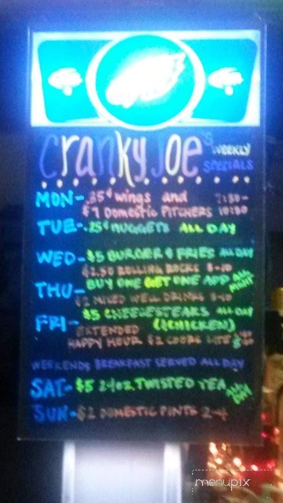 Cranky Joe's - Philadelphia, PA menu_pic