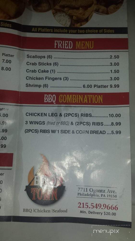 Bbq Town - Philadelphia, PA menu_pic