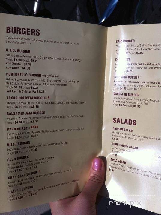 Burger Busz - Philadelphia, PA menu_pic