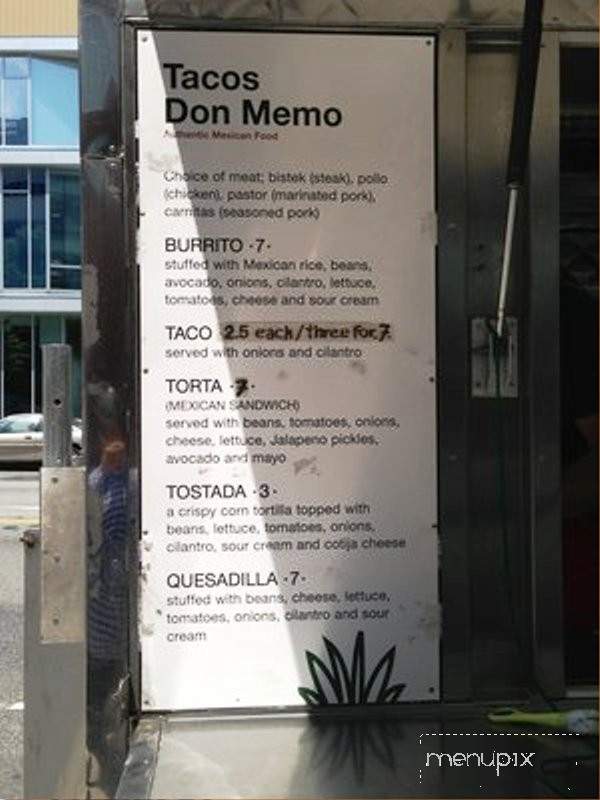 Tacos Don Memo - Philadelphia, PA menu_pic