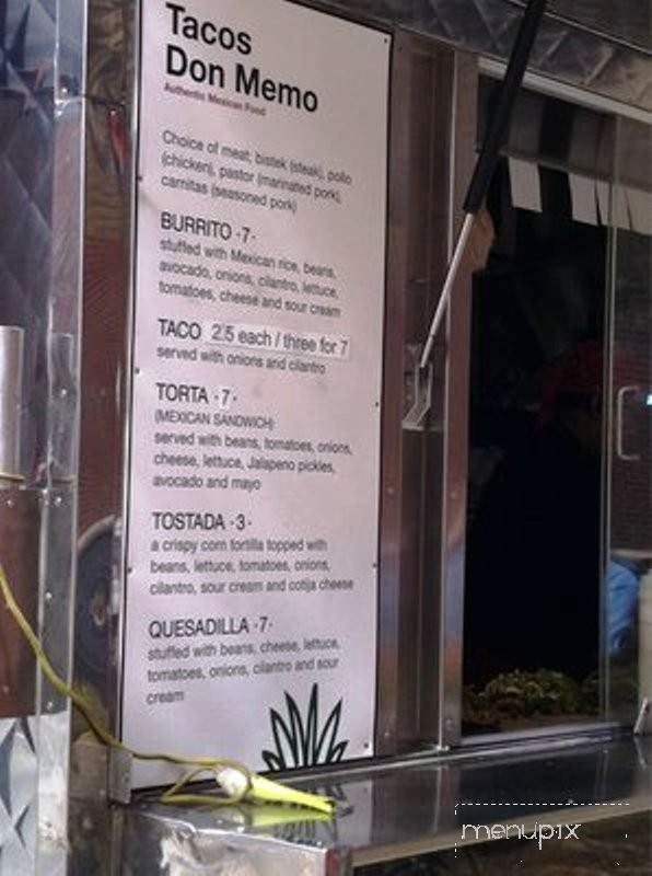 Tacos Don Memo - Philadelphia, PA menu_pic