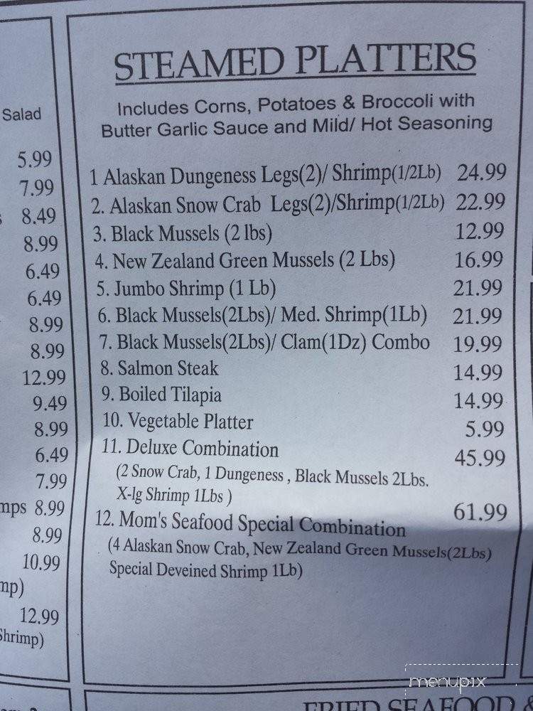 Mom's Seafood - Philadelphia, PA menu_pic
