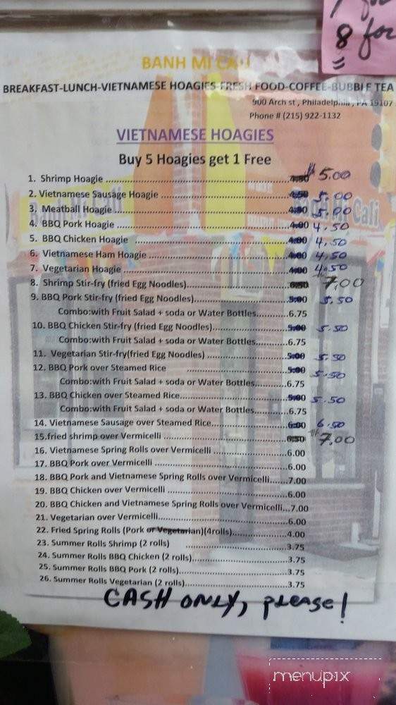 Banh Mi Cali - Philadelphia, PA menu_pic