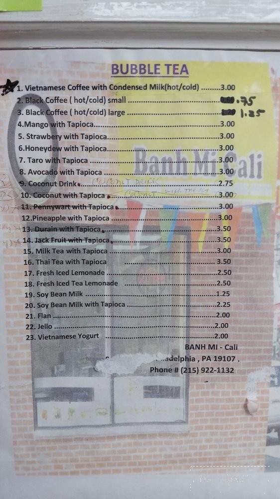 Banh Mi Cali - Philadelphia, PA menu_pic