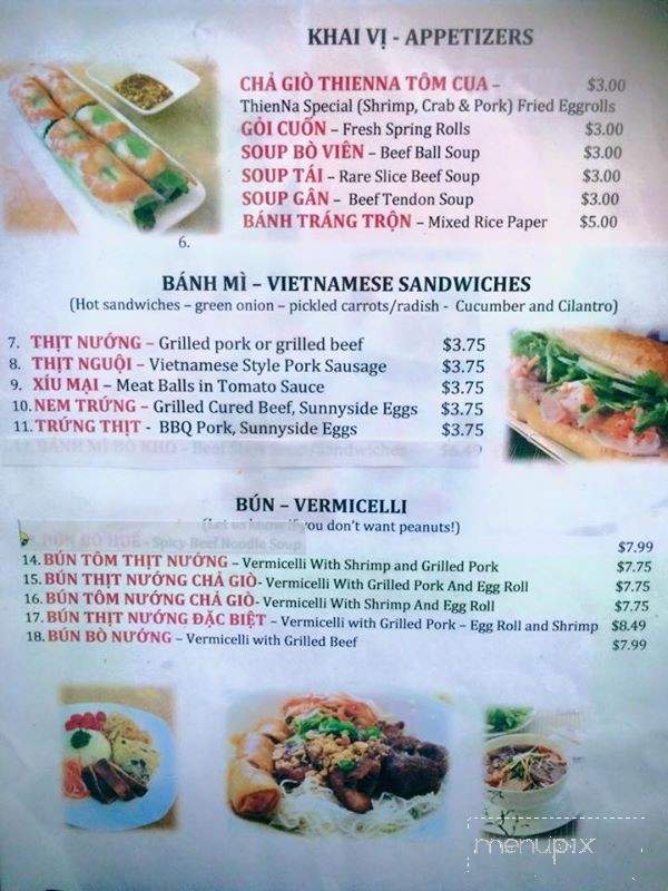 Thien Na Deli - Pinellas Park, FL menu_pic