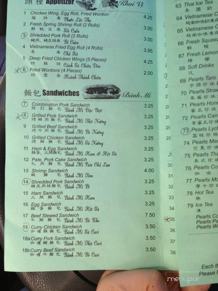 Bt Sandwich Deli - Pinole, CA menu_pic