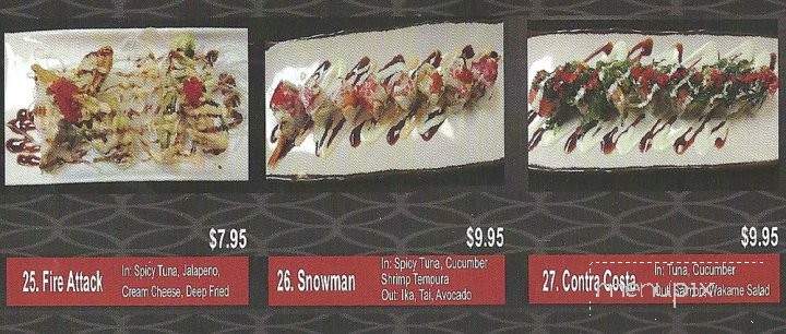 Samurai X Express - Pittsburg, CA menu_pic