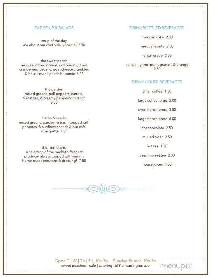 Sweet Peaches! - Pittsburgh, PA menu_pic