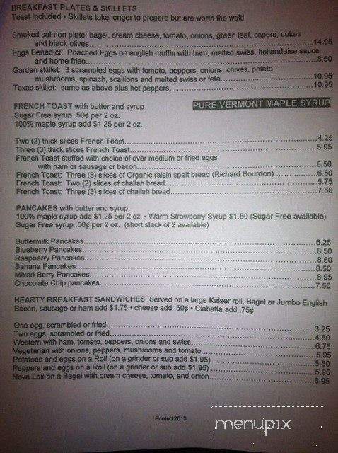 Flo's Diner - Pittsfield, MA menu_pic