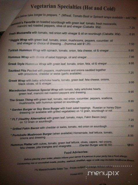 Flo's Diner - Pittsfield, MA menu_pic
