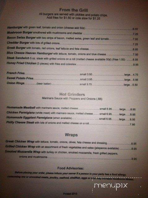 Flo's Diner - Pittsfield, MA menu_pic