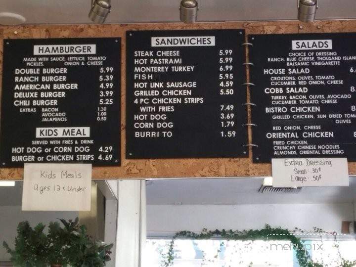 Tom's Burgers & Frosty - Placerville, CA menu_pic