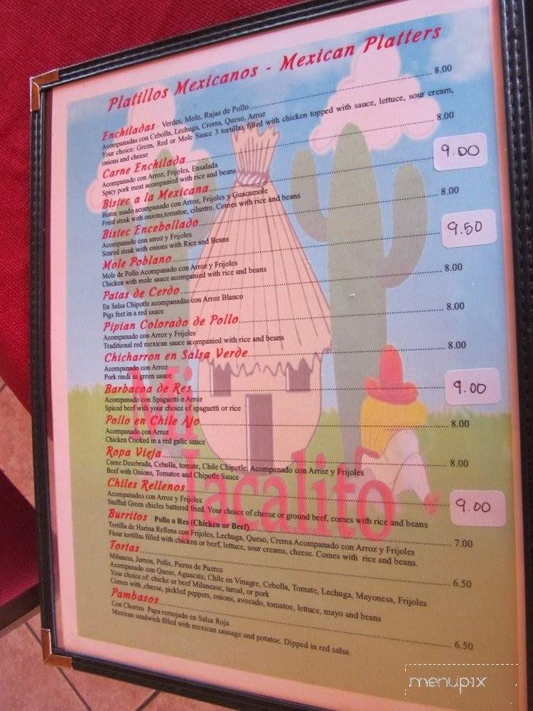 Mi Jacalito - Pleasantville, NJ menu_pic