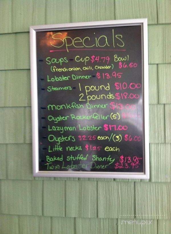 Shanty Rose - Plymouth, MA menu_pic