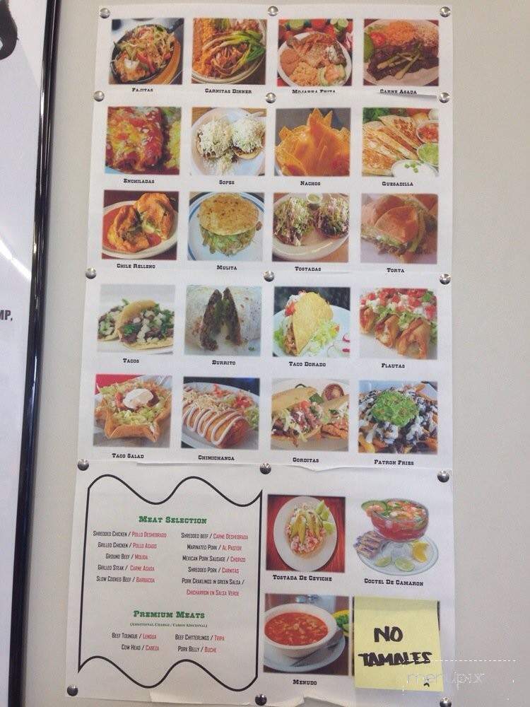 El Patron - Pontiac, MI menu_pic