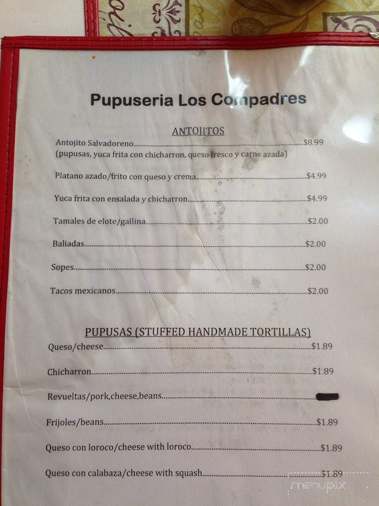 Los Compadres Pupuseria - Port Arthur, TX menu_pic