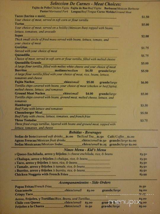 Taqueria El Regional - Port Arthur, TX menu_pic