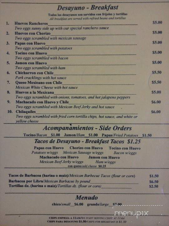 Taqueria El Regional - Port Arthur, TX menu_pic