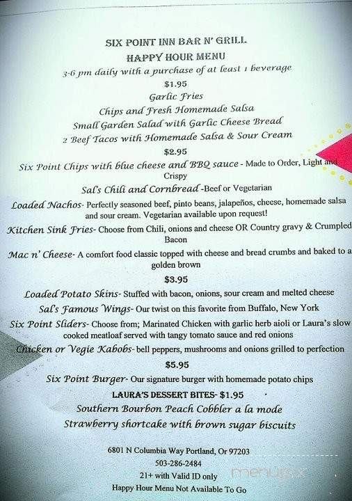Over Easy Bar and Breakfast - Portland, OR menu_pic