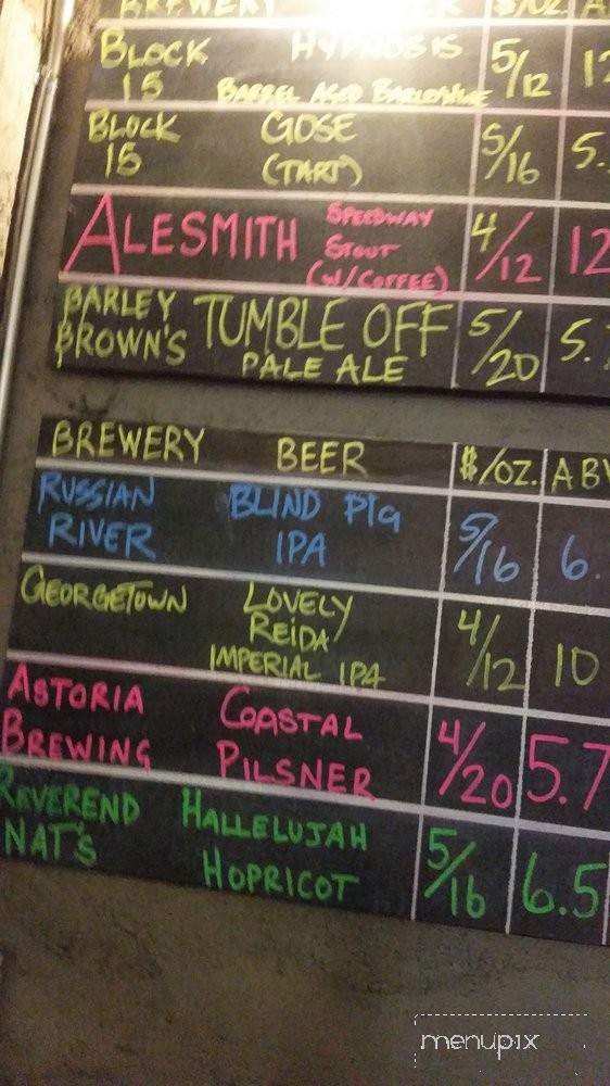 Bridgetown Beerhouse - Portland, OR menu_pic