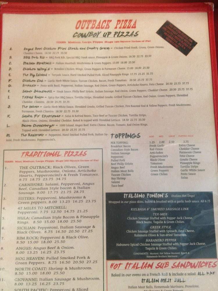 Tom & Charlies - Prineville, OR menu_pic