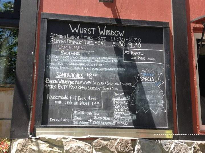 Wurst Kitchen - Providence, RI menu_pic