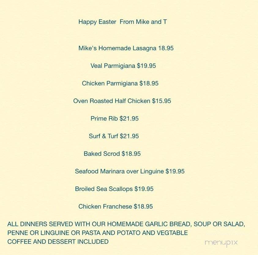 Mike & T's Restaurant - Providence, RI menu_pic