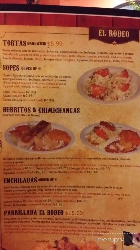 El Rodeo Mexican Grill - Racine, WI menu_pic