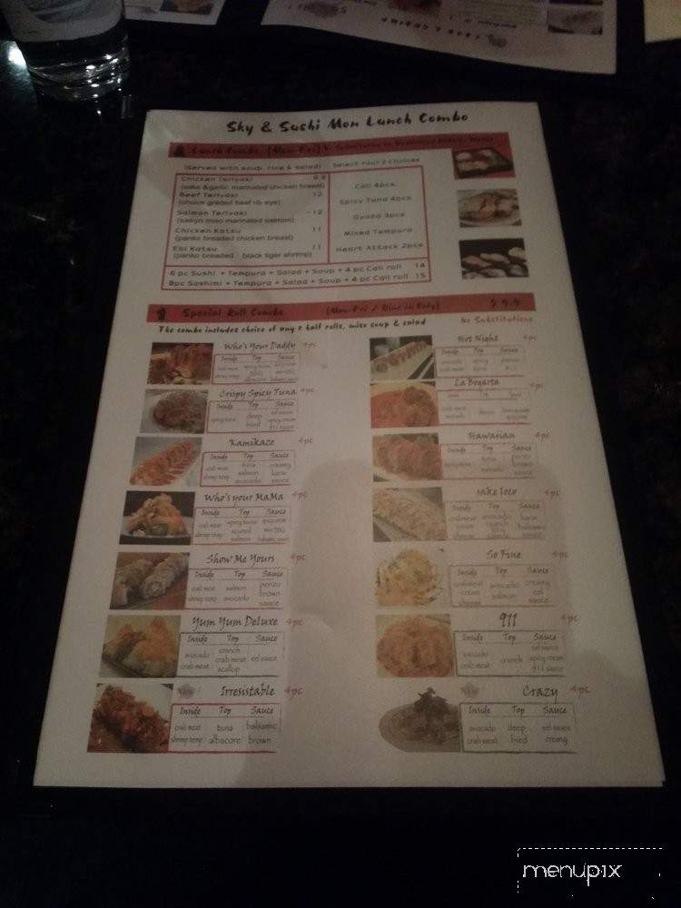 Sky Sushi - Rancho Cordova, CA menu_pic