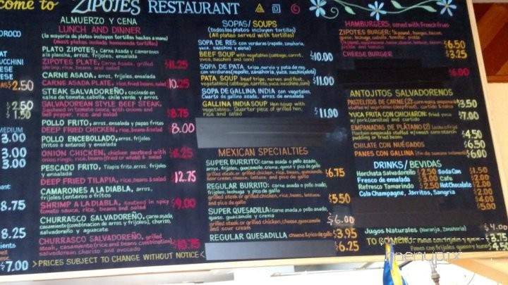 Zipotes - Redwood City, CA menu_pic