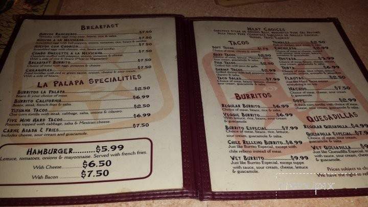 /380337968/La-Palapa-Menu-Redwood-Valley-CA - Redwood Valley, CA